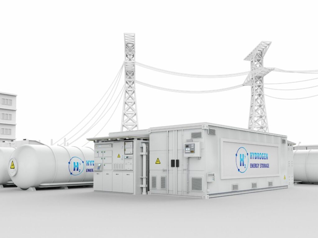 energy storage containers, power lines