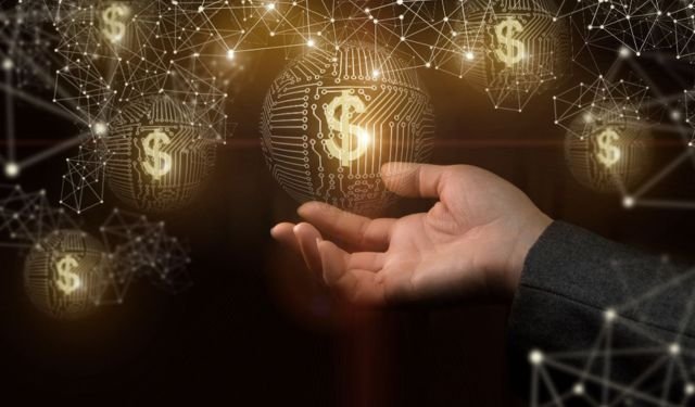 dollar signs and a hand