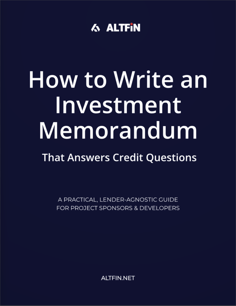 AltFin Investment Memorandum Guide cover