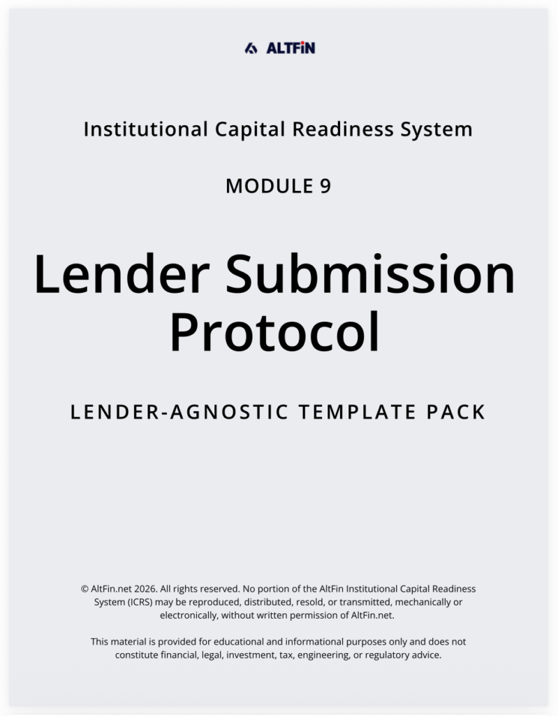 Cover of Lender Submission Protocol Template Pack