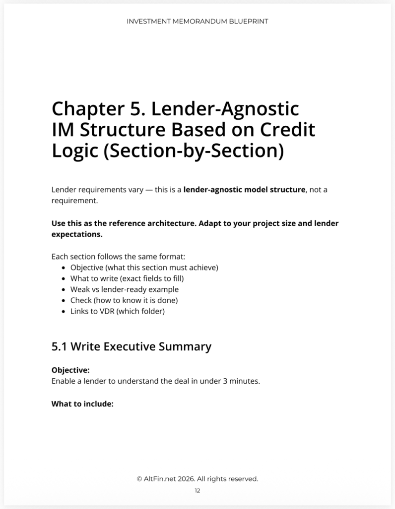 Screenshot of Section-by-Section IM Build Structure from AltFin's Guide