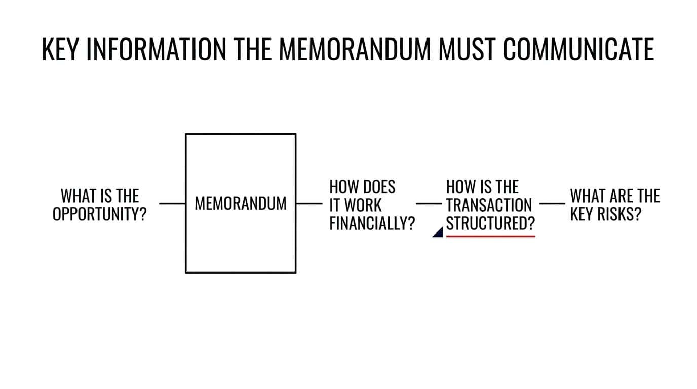 IM What the Investment Memorandum Needs to Communicate