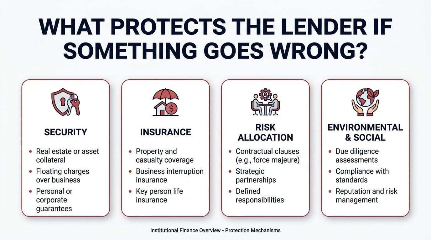 the legal documents and assets behind a lender's security package